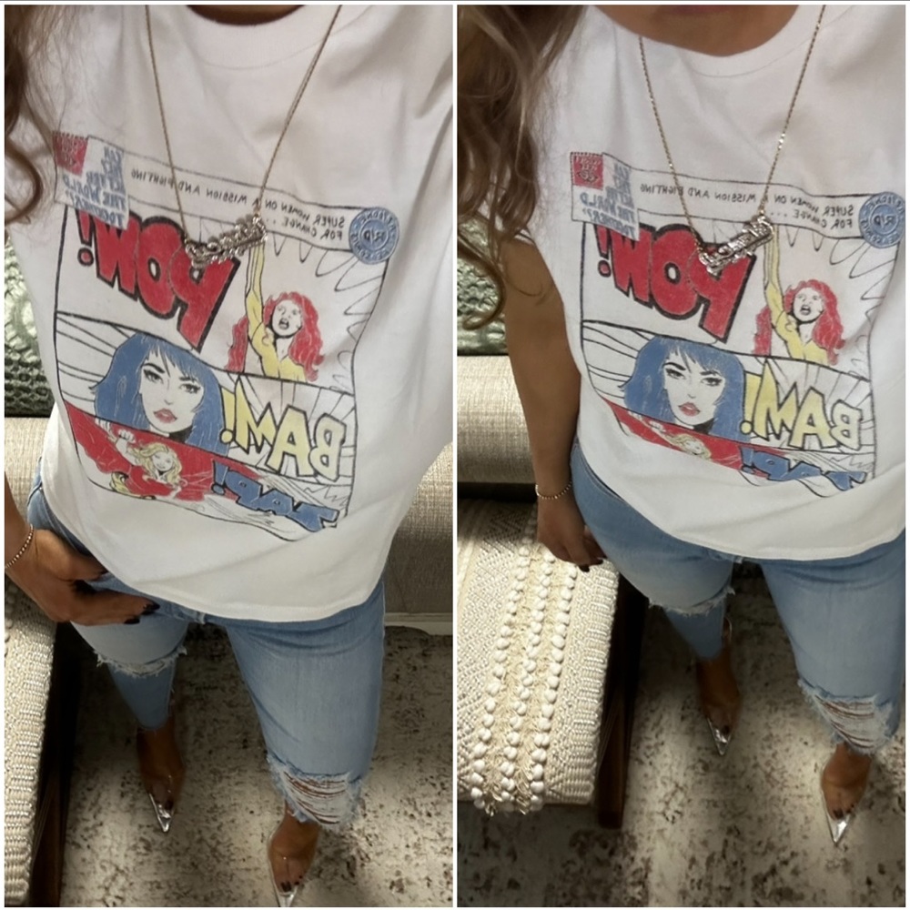 LAST ONE❤️💙New💙❤️RETAIL $165 Super Women RE/DONE tee - Picture 3 of 9